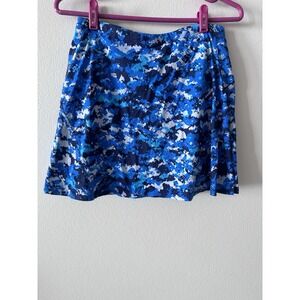 IBKUL Women's Swing Skort Skirt XS Blue Modern Golf Pickleball UPF 50+ Cooling